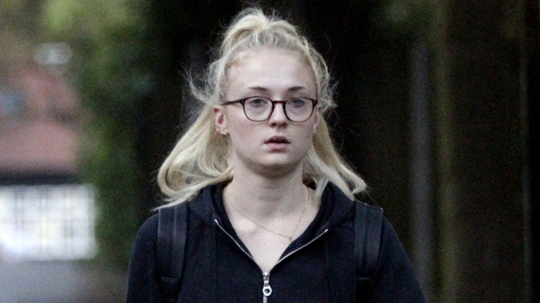 Sophie Turner out in London without makeup