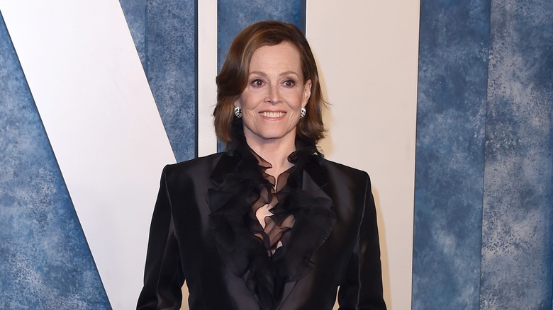 Sigourney Weaver on a red carpet