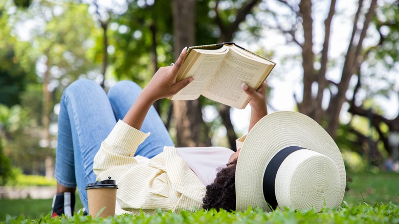 person enjoying alone time