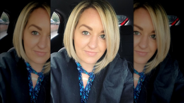 Woman with an asymmetric bob