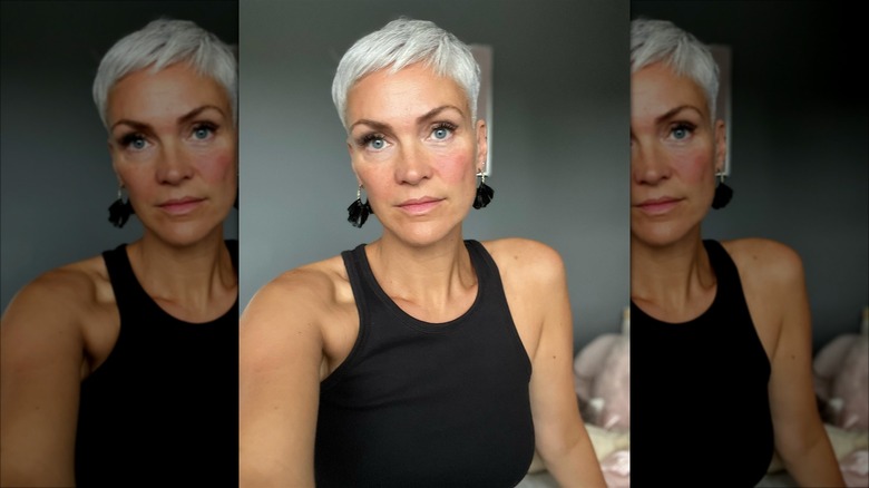 Woman with a pixie cut