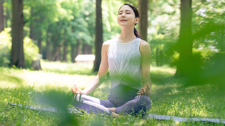 Woman doing yoga