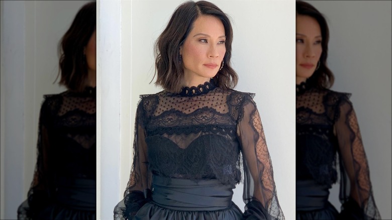 Woman with a lob cut