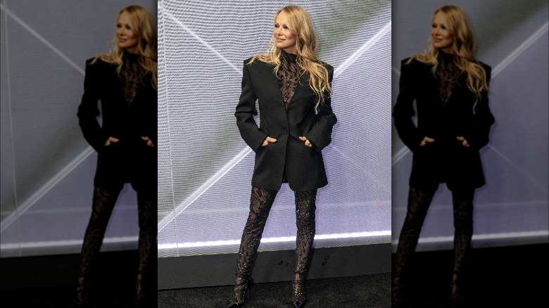 Pamela Anderson in a catsuit 