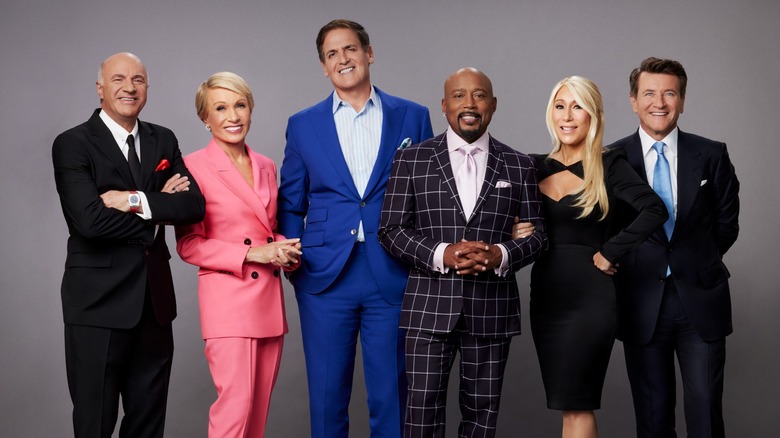 The cast of Shark Tank posing together
