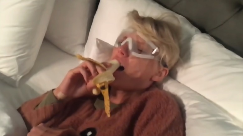 Taylor Swift eating a banana
