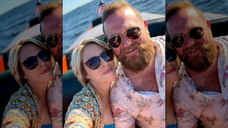 Erin Napier and Ben Napier on a boat