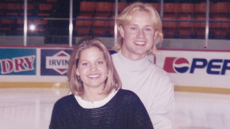 Candace Cameron Bure and Valeri Bure when they were young
