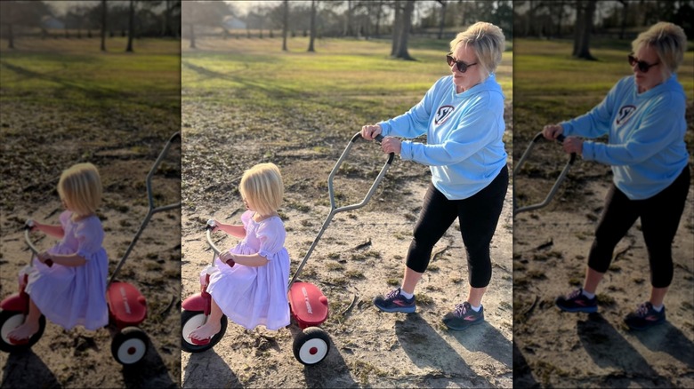 Erin's mother, Karen, with one of the couple's daughters