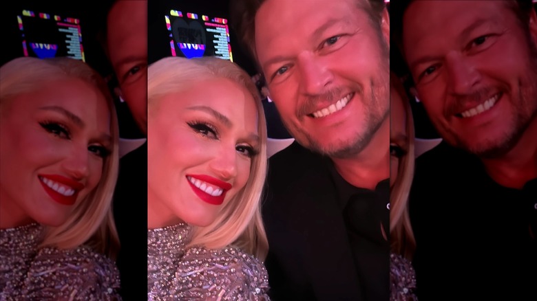 Gwen Stefani and Blake Shelton in a selfie