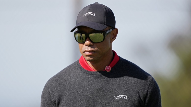 Tiger Woods on the golf course