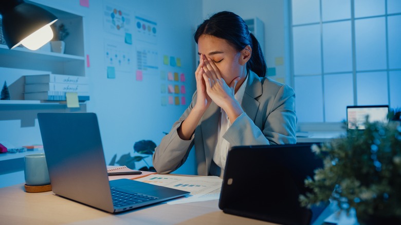Woman experiencing burnout