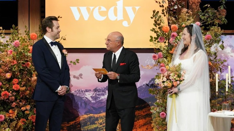 Kevin O'Leary officiating a wedding on "Shark Tank"