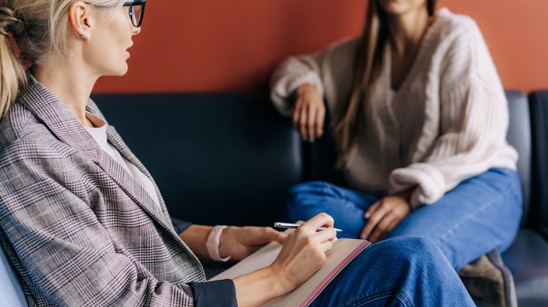 woman with therapist