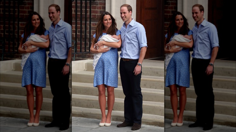 Kate Middleton and Prince William with Prince George