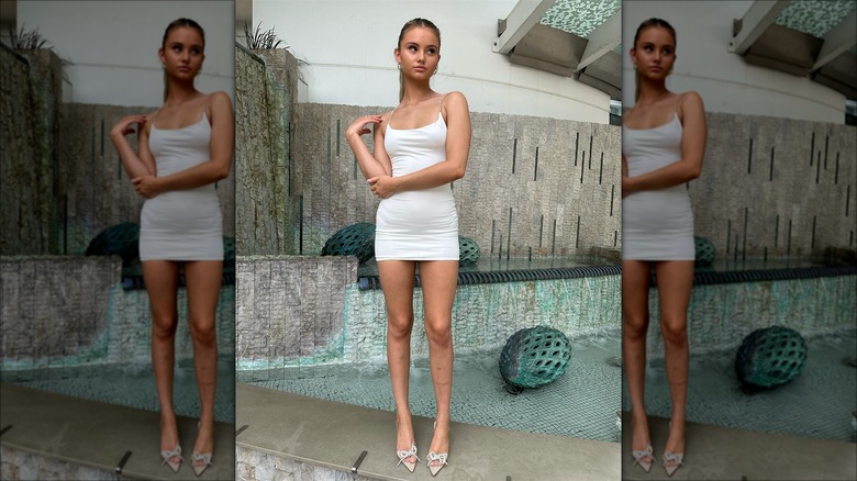 Woman in a white dress