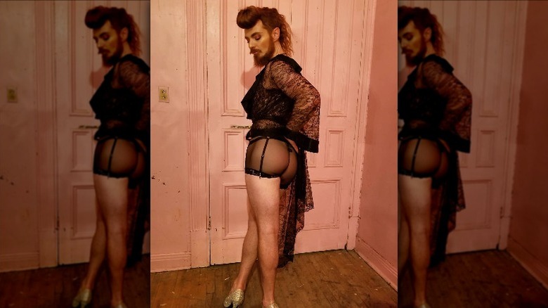 Person in Wicked Mmm lingerie