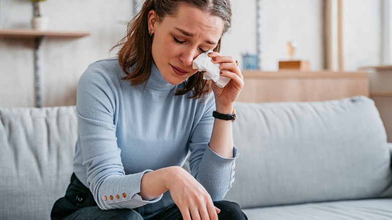 Woman crying